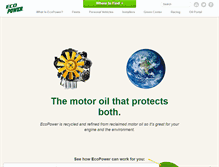 Tablet Screenshot of ecopoweroil.com